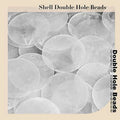 300-pack 2-inch round capiz shells with two holes, natural white shells for wind chimes and jewelry making, by Everything Baby