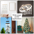 240-piece set of round white Capiz shell discs with holes, ideal for jewelry, wind chimes, and home decor crafts.