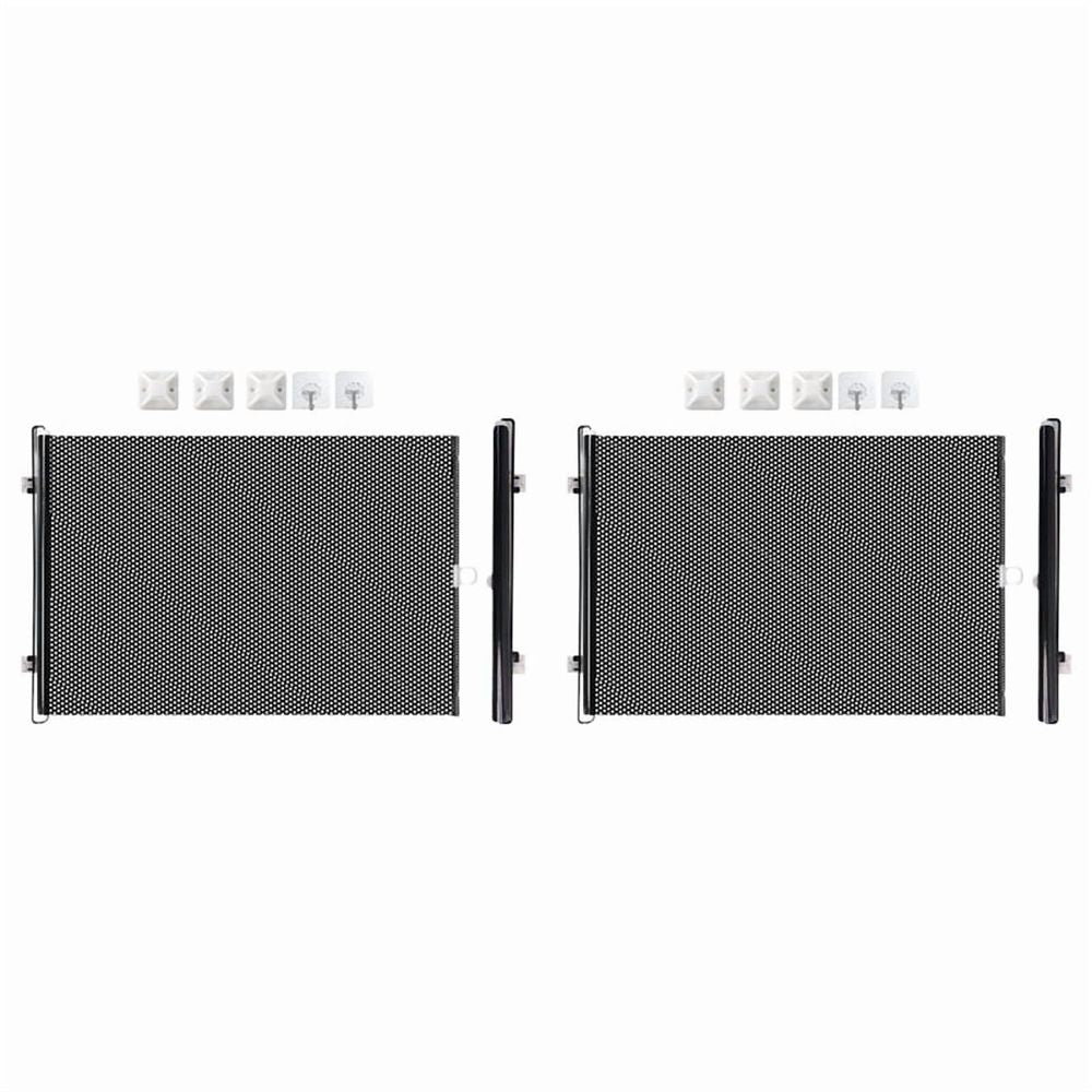 Retractable pet gate for dogs and cats, portable screen door with reinforced strips, measures 15.7 x 49.2 inches, by Everything Baby.