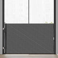 Retractable pet gate for dogs and cats, portable screen door with reinforced strip, 15.7x49.2 inches, ideal for baby and pet safety.