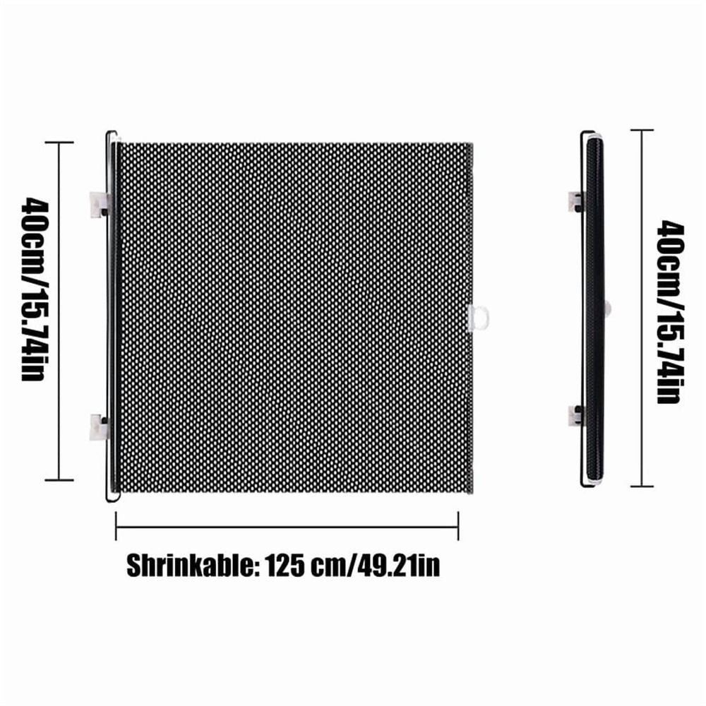 Retractable pet gate for dogs and cats, portable screen door, reinforced strip, 15.7x49.2 inches, ideal for baby safety and pet control