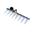 Heavy-duty garden weeding rake hoe with high carbon steel head, 1 pair of gardening gloves, ideal for loosening soil and digging.