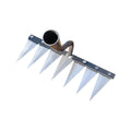Heavy-duty garden weeding rake hoe with high carbon steel, includes gloves, ideal for soil loosening and digging in gardening.