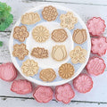 Flower-shaped 3D plastic cookie and cake mold set by Everything Baby, ideal for petal-shaped cookies, cupcakes, and chocolates.