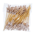 Gray rabbit-shaped disposable wooden fruit skewers, 4.72 inches long, eco-friendly party picks for cocktails, sandwiches, and fruit.