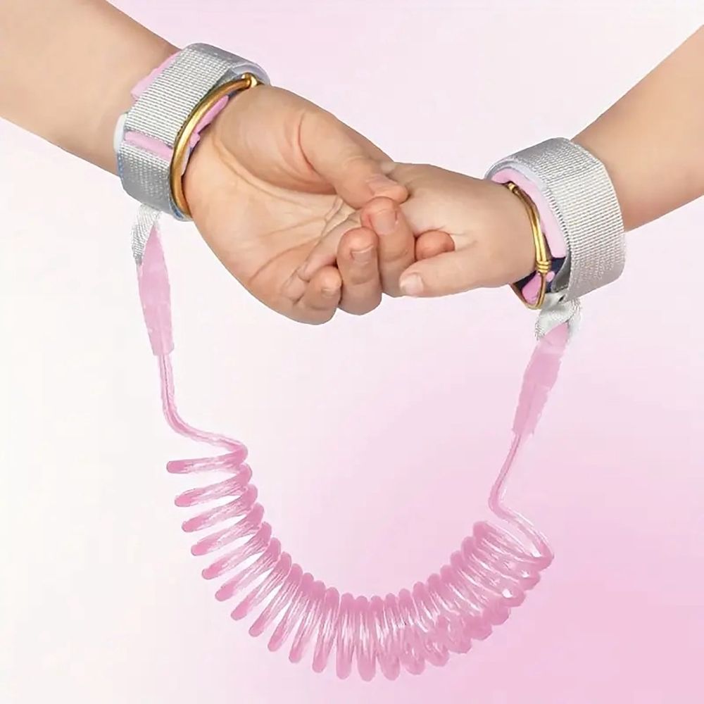 Adjustable 5ft child safety wrist leash with breathable wristband from Everything Baby, designed for toddler security during outings.