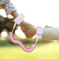 Children's anti-lost wrist leash with soft breathable wristband, adjustable safety tether for toddlers during shopping and travel.