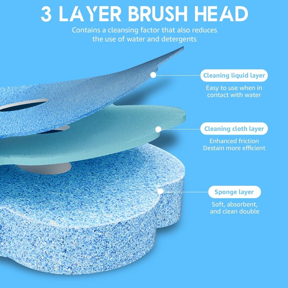 96-pack toilet bowl wand refills in purple and blue, practical and odor-free for household cleaning, from Everything Baby.