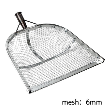 Stainless Steel Sifting Shovel - 4mm/6mm/8mm/12mm Mesh Soil Sieve & Sand Sifter | Multipurpose Garden Shovel for Farming, Chicken Coop Cleaning & Beach Treasure Hunting