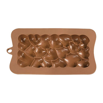 Silicone Chocolate Bar Mold,Heart Shape Texture Candy Mold,Easy Release Baking Tray for Home DIY Valentine's Day,7.4x4in