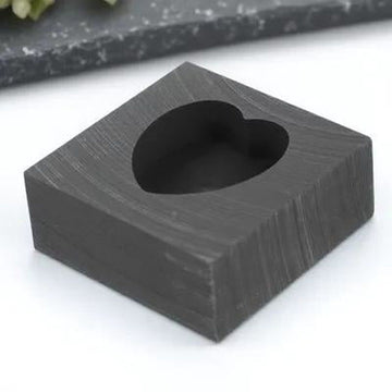 Black Graphite Casting Mold, Heart Slot, Efficient Metal Melting, Lab Use