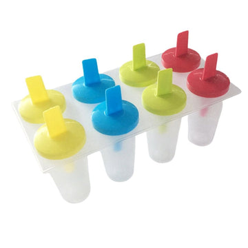 8Pcs Molds for Reusable Ice Pop Maker with Lids, Mini Ice Cream Mold Set for Homemade Frozen Treats, BPA-Free Holders for Summer Snac