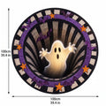 Halloween 3D vortex illusion round rug featuring spooky depth effect, soft non-slip surface, perfect for spooky living room or entryway decor