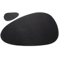 Black PU cup and dining mats with heat insulation and anti-skid features for baby strollers and pram accessories.