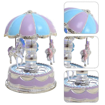 Lavender Carousel Music Box Unique Castle Dome Evening Romance