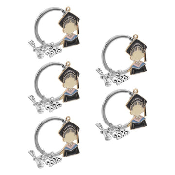5Pcs Graduation Season Keychain Bulk Multi Color Durable Metal Grad Accessories