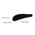 Eight black plastic velvet hanger shoulder pads for girls' shirts, helping keep clothes wrinkle-free and well-supported.