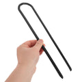 Set of four black heavy-duty steel stakes for garden or outdoor play equipment, durable and easy to install by Everything Baby.