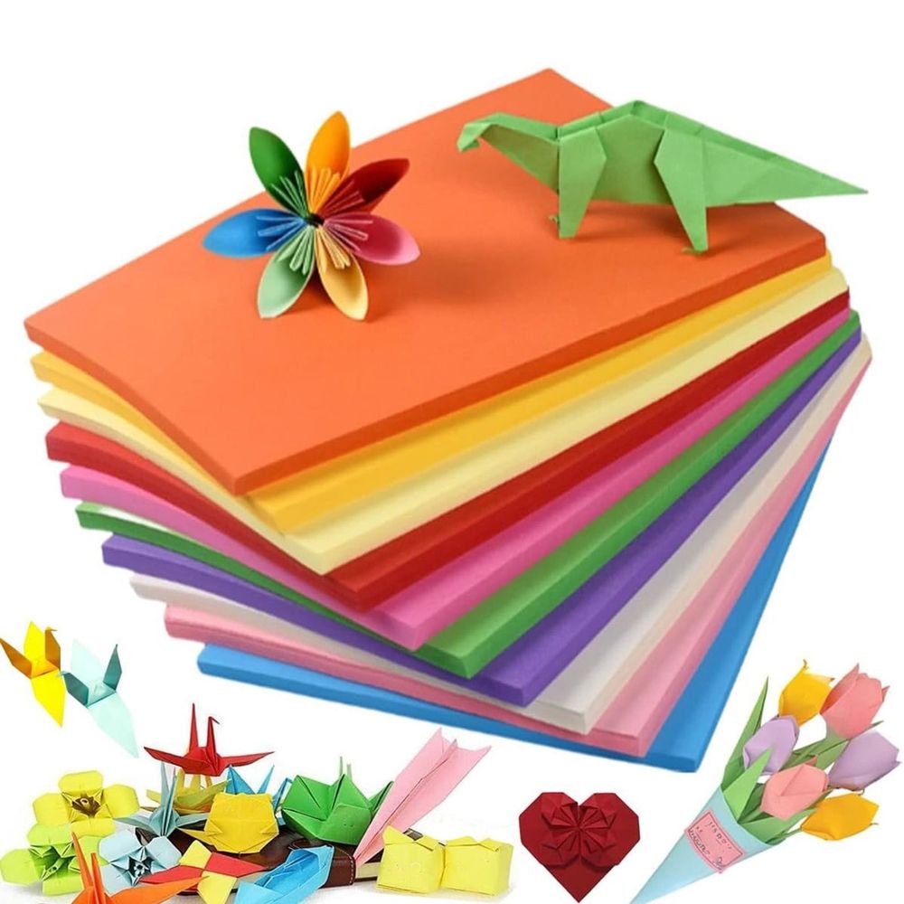 Assorted colored construction paper set with 100 sheets in vibrant colors for arts, crafts, and classroom projects.