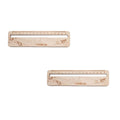 Two personalized 2-in-1 wooden rulers and reading aids for kids, designed for math, drafting, and classroom use by Everything Baby.