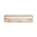 Two personalized 2-in-1 wooden rulers and reading aids from Everything Baby, designed for kids' desks and classroom use.