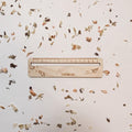 Two personalized 2-in-1 wooden rulers and reading aids for kids, suitable for math, drafting, and classroom use by Everything Baby.