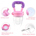 Two baby fruit feeders with silicone pouches from Everything Baby, designed for teething and fresh food feeding for infants and toddlers.