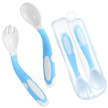 Baby & Kids flatware set with TPE handles, includes two pieces for safe eating, from Everything Baby, suitable for little ones.