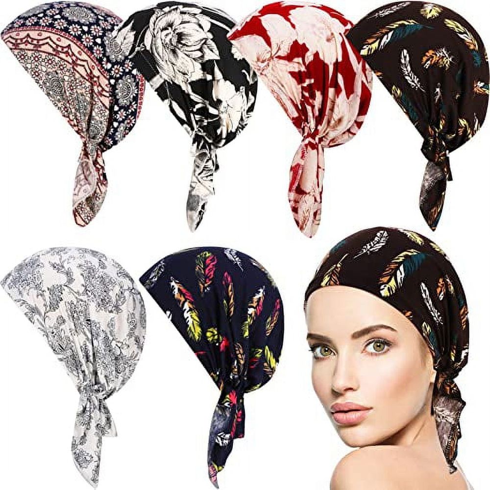Baby girl cotton turban beanie hat, soft stretch sleep headwear, stylish scarf cover by Everything Baby, ideal for cozy comfort.