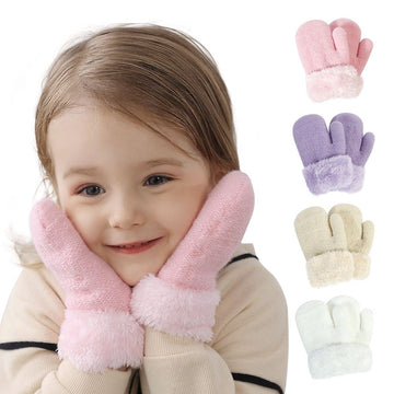 Winter Mittens Gloves for Baby Kids Toddler Newborn Infant, Unisex Cute Warm Fleece Lined Thick Thermal Gloves for Boys Girls