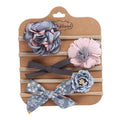 Set of 5 handmade baby headbands and bows with soft nylon elastics for newborns, infants, and toddlers by Everything Baby.