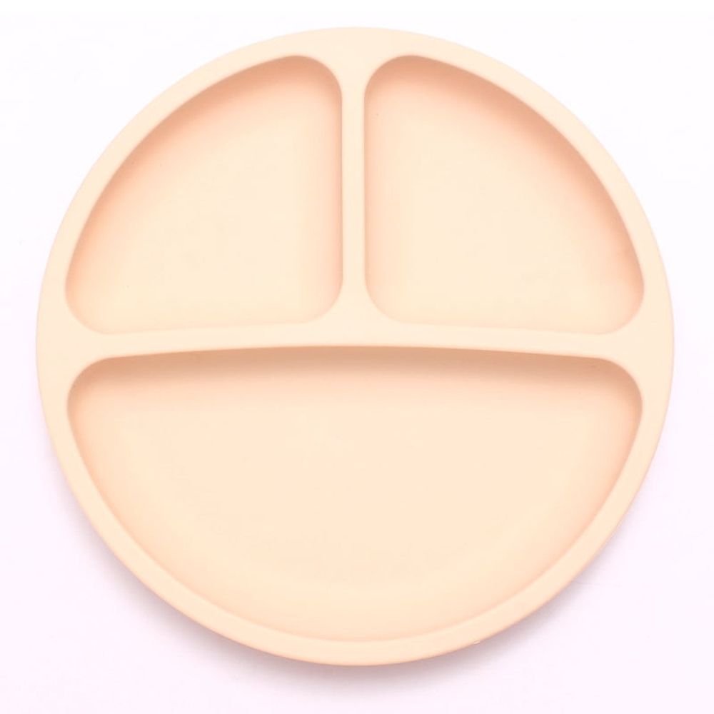 Baby suction plate from Everything Baby with divided silicone design, suitable for toddlers, microwave and dishwasher safe.