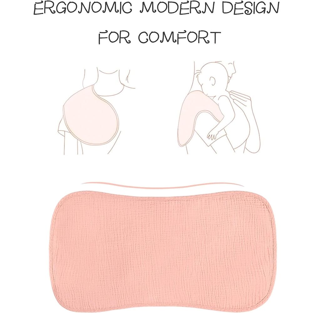 Six large unisex cotton baby burp cloths set, soft and absorbent for newborns, ideal for nursing and feeding.