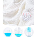 Six large cotton baby burp cloths set from Everything Baby, unisex design for newborns and infants, ideal for nursing and feeding.