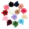Set of 14 floral hair clips by Everything Baby, rose-themed barrettes for infants, baby girls, and toddlers, fully lined for gentle wear.