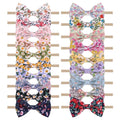 19pcs Baby Girls floral hair bow headbands by Everything Baby, stretchy elastic flower bows for newborns and toddlers.