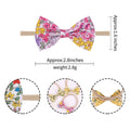 Set of 19 floral baby girl hair bow headbands with stretchy elastic bands for newborns, infants, and toddlers by Everything Baby.