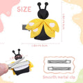 Eight cute hair bows clips featuring bees and ladybugs, perfect for baby and toddler girls' hair accessories.