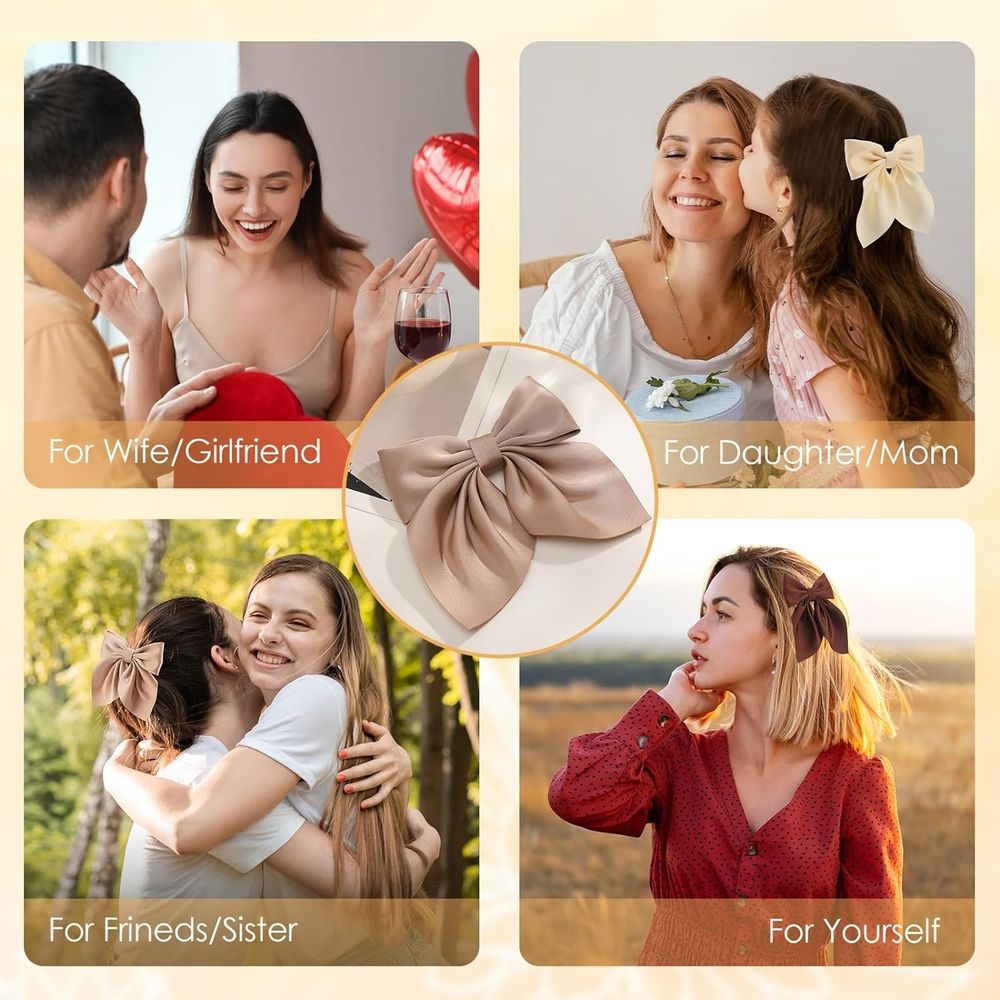 Girl's hair bow clip with a large alligator hair clip and decorative bow, suitable for women, girls, and teens.