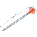 Heavy-duty metal survey marker stakes used for ground markings and precise construction line setup in outdoor projects.