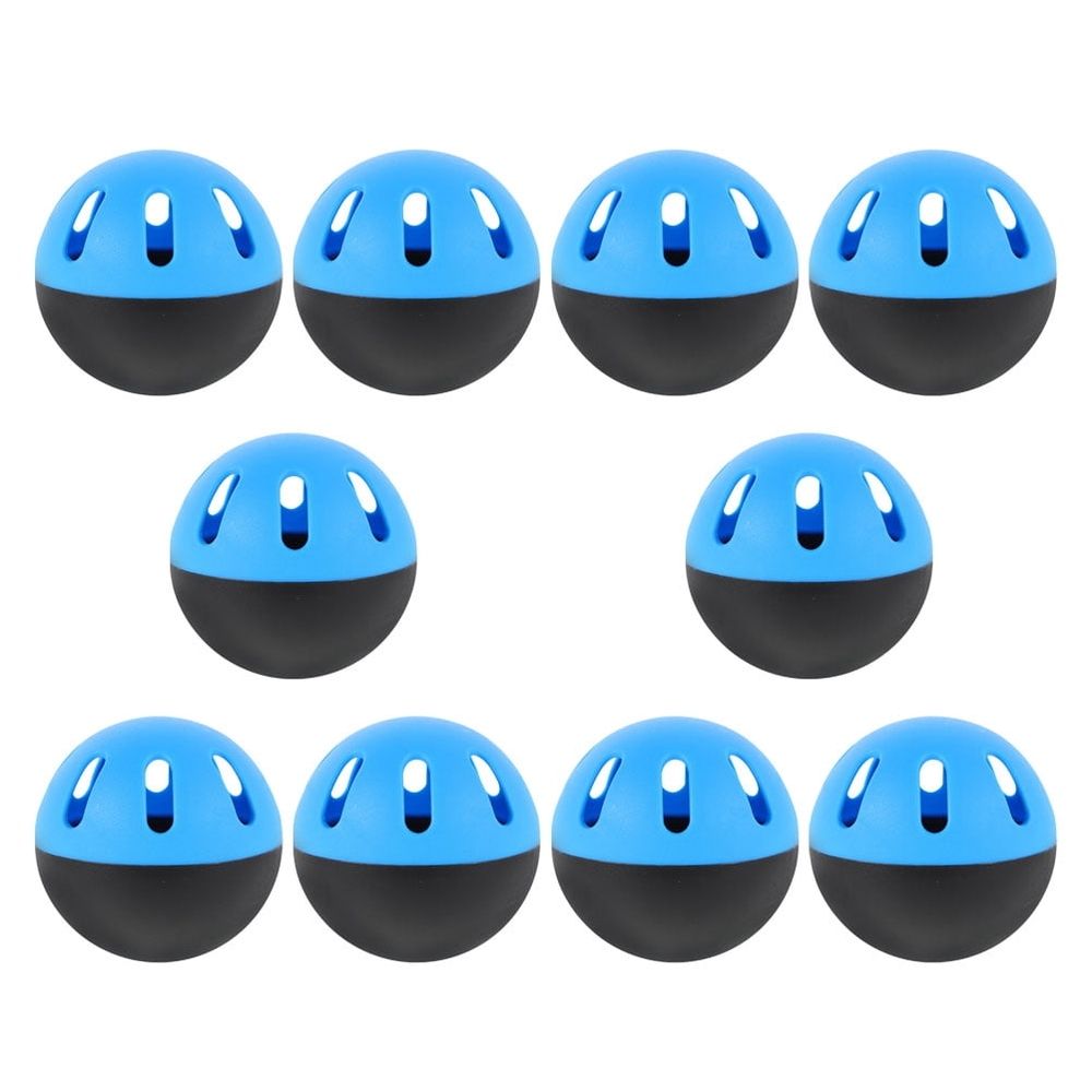 Set of 10 hollow perforated EVA training balls by Everything Baby, ideal for safe baseball practice in ball pits or play areas.