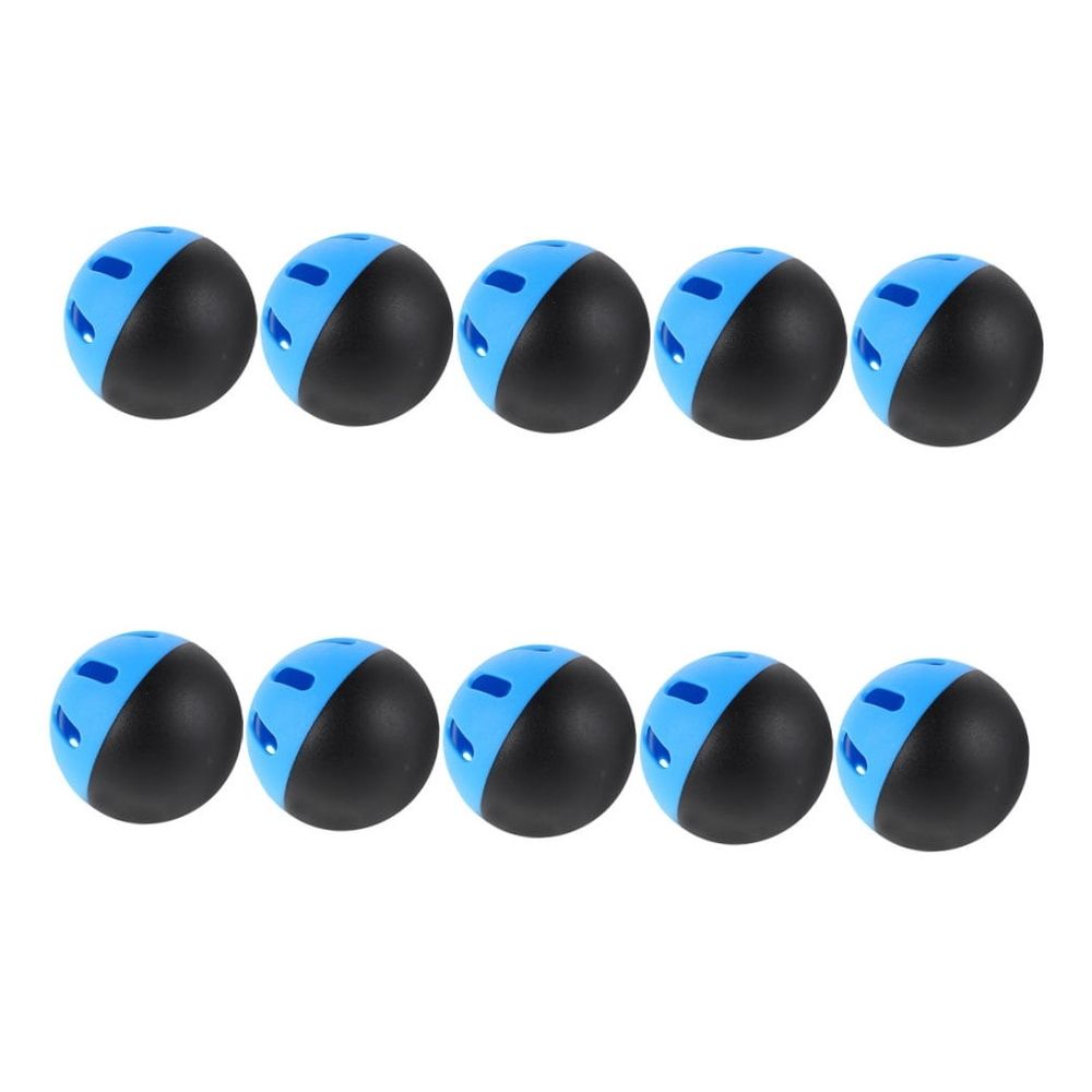 Set of 10 hollow perforated EVA training balls for safe baseball practice, ideal for baby and kids ball pits and playpens.