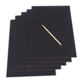 Two packs of black scratch drawing paper for kids and adults, safe art supplies for home and nursery creative activities.