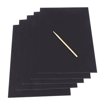 Two packs of black scratch drawing paper for kids and adults, safe art supplies for home and nursery creative activities.