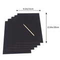 Two black scratch drawing paper sheets for kids and adults, safe art supplies for creative drawing and nursery use by Everything Baby.