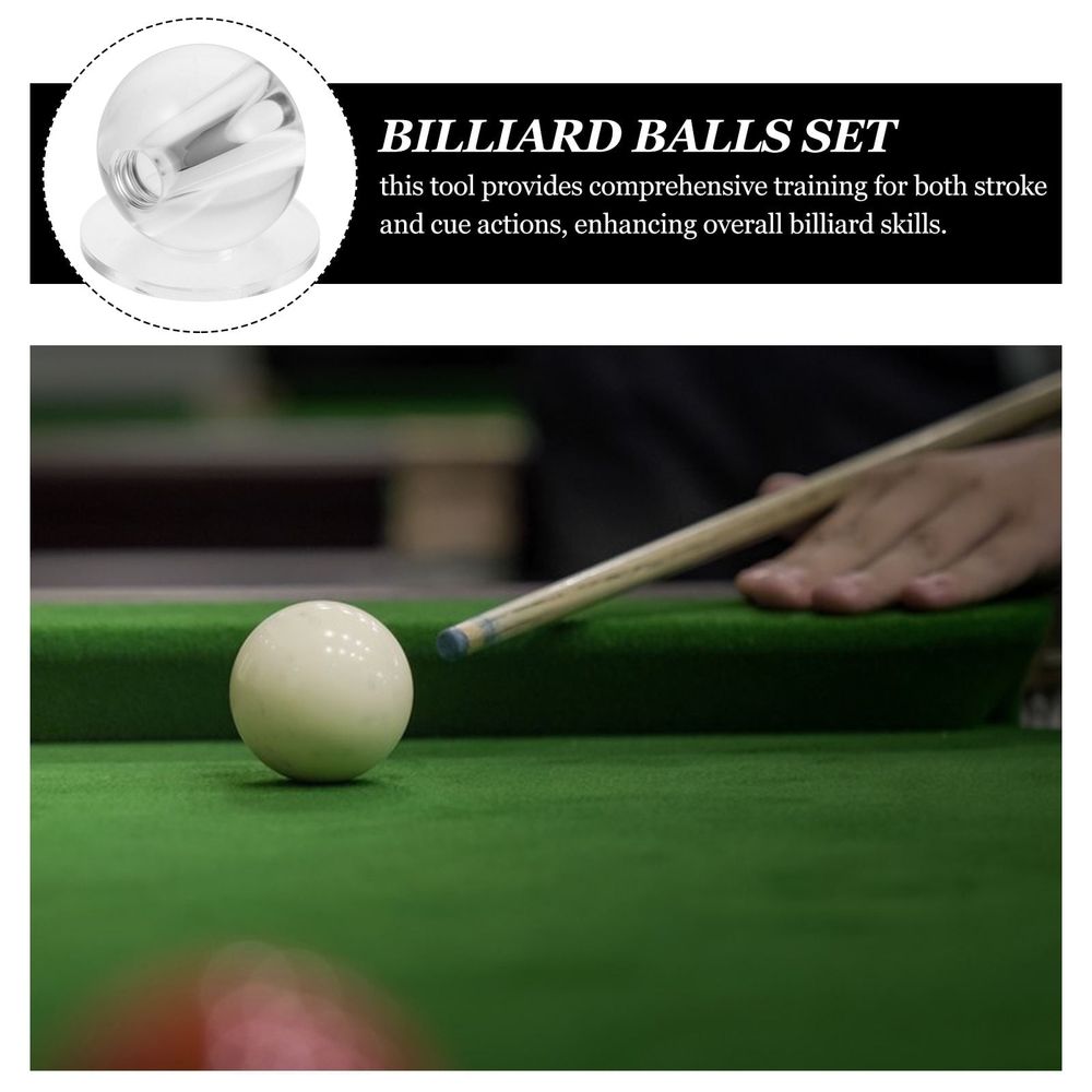 Transparent billiard balls set for pool cue game, designed for kids' play pits and ball pits by Everything Baby.