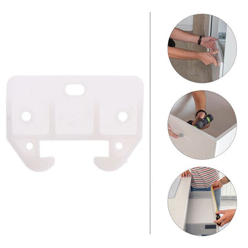 Cabinet Drawer Replacement Parts Drawer Guide White Plastic Furniture Parts 10Pack