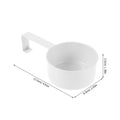 White multi-use laundry scoop with ergonomic grip, ideal for kitchen and pet food, suitable for baby and kids feeding supplies.