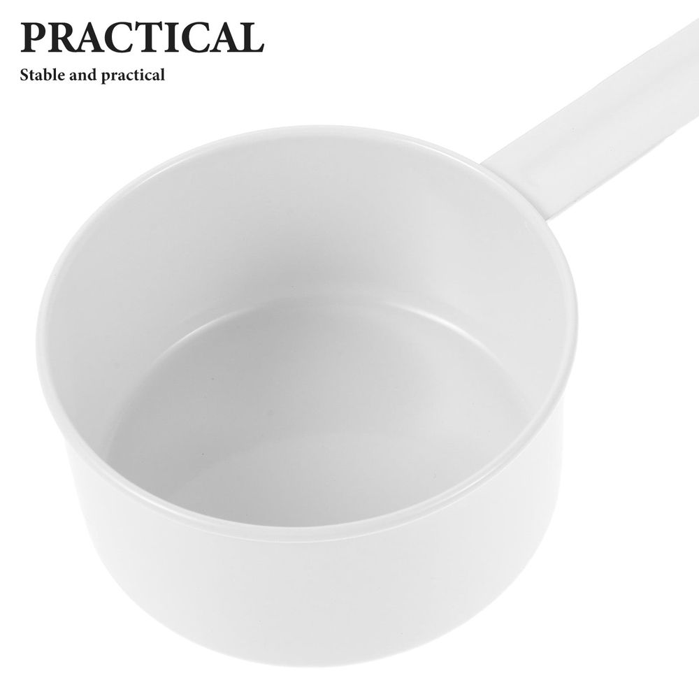 White multi-use laundry scoop with ergonomic grip, suitable for kitchen, pet food, and baby feeding supplies, by Everything Baby.