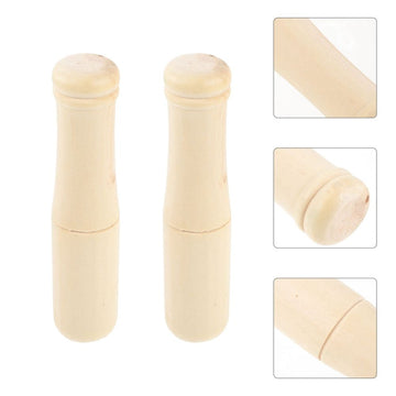 Wooden Pestle for Home Use Durable and Easy to Clean with Long Handles Beige 2pcs